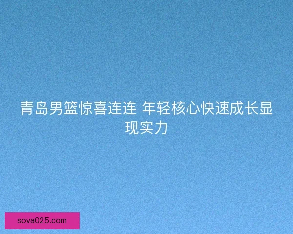 青岛男篮惊喜连连 年轻核心快速成长显现实力